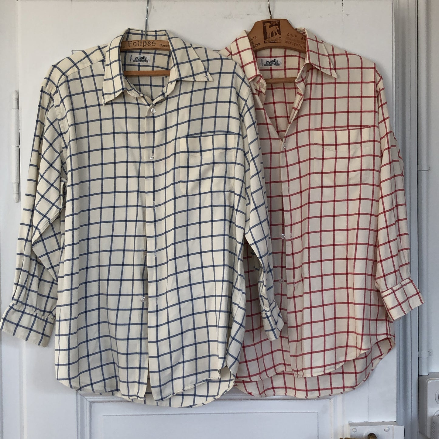 Hermès check cotton shirt