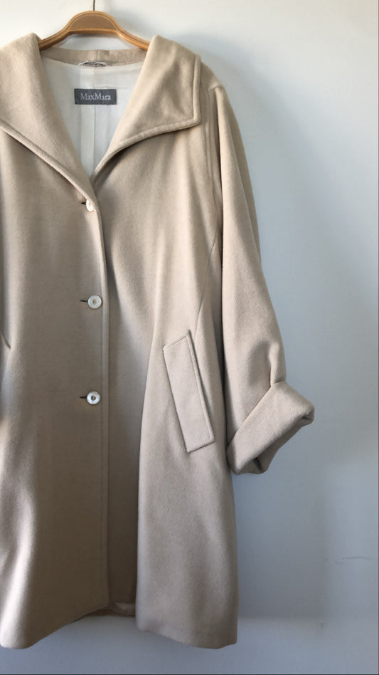 White MaxMara wool coat