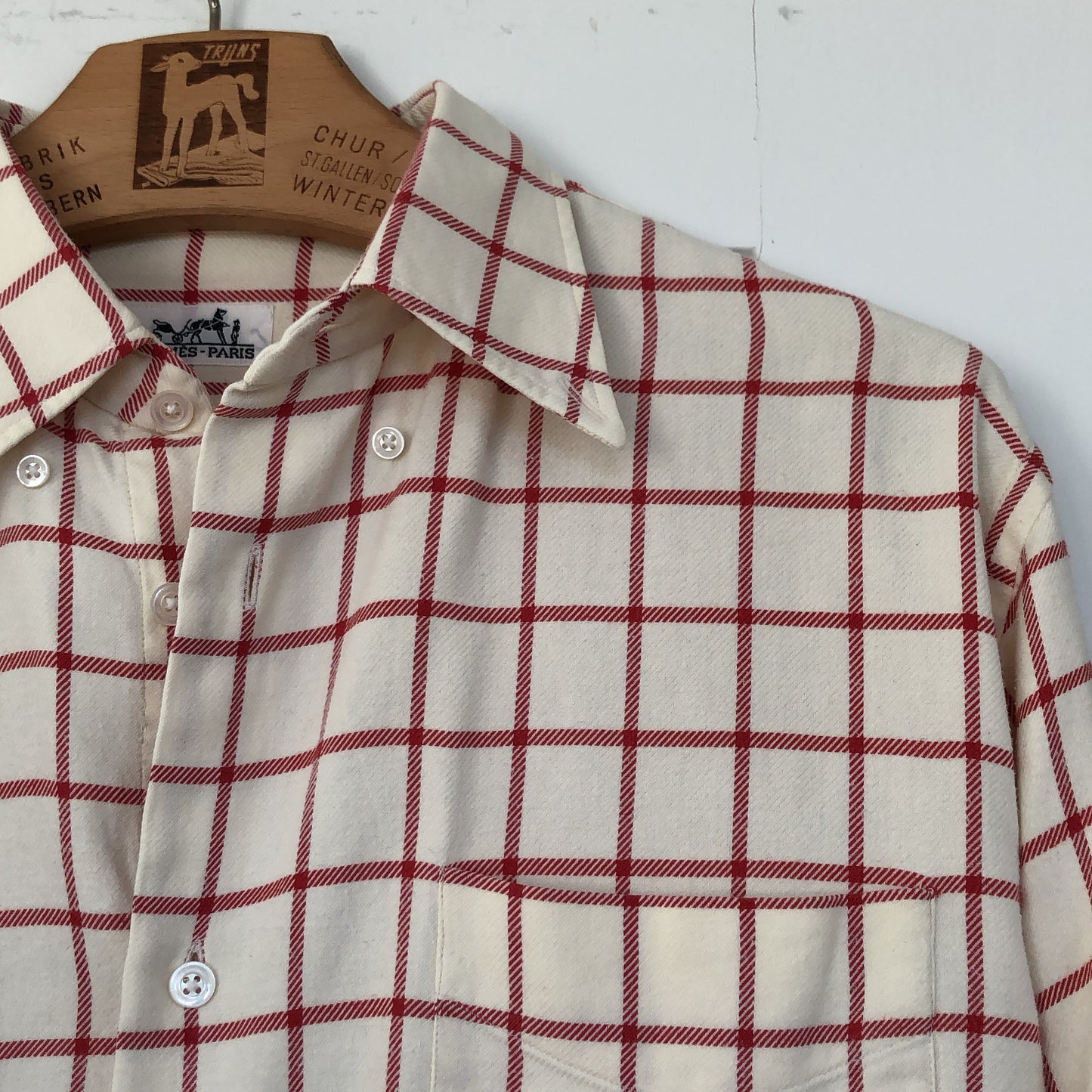 Hermès check cotton shirt